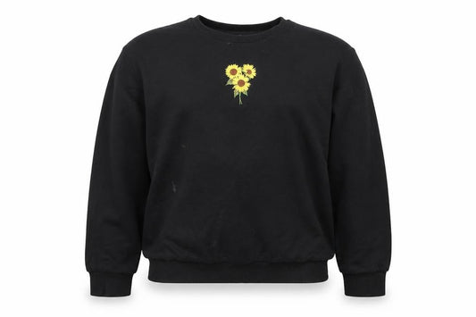 SHEIN Shien Girls Black   Pullover Sweatshirt Size 11-12 Years  - Flowers