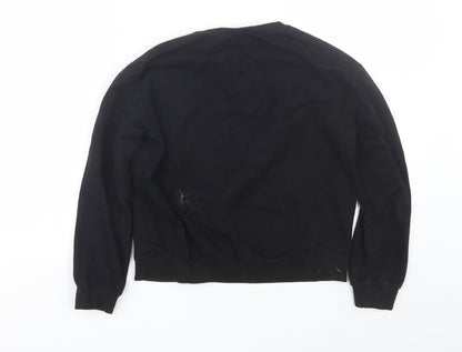 SHEIN Shien Girls Black   Pullover Sweatshirt Size 11-12 Years  - Flowers