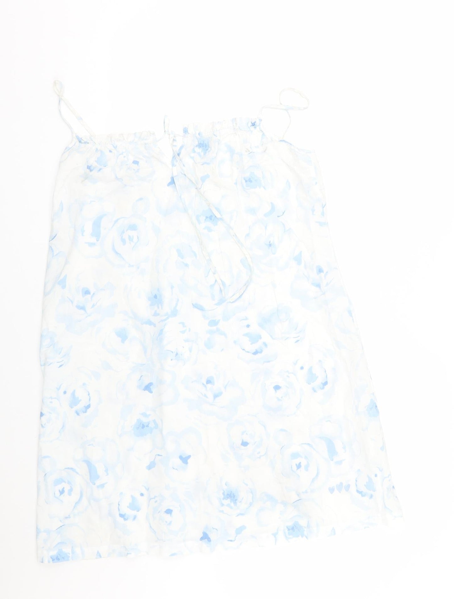 Per Una Womens White Floral  Basic Tank Size L