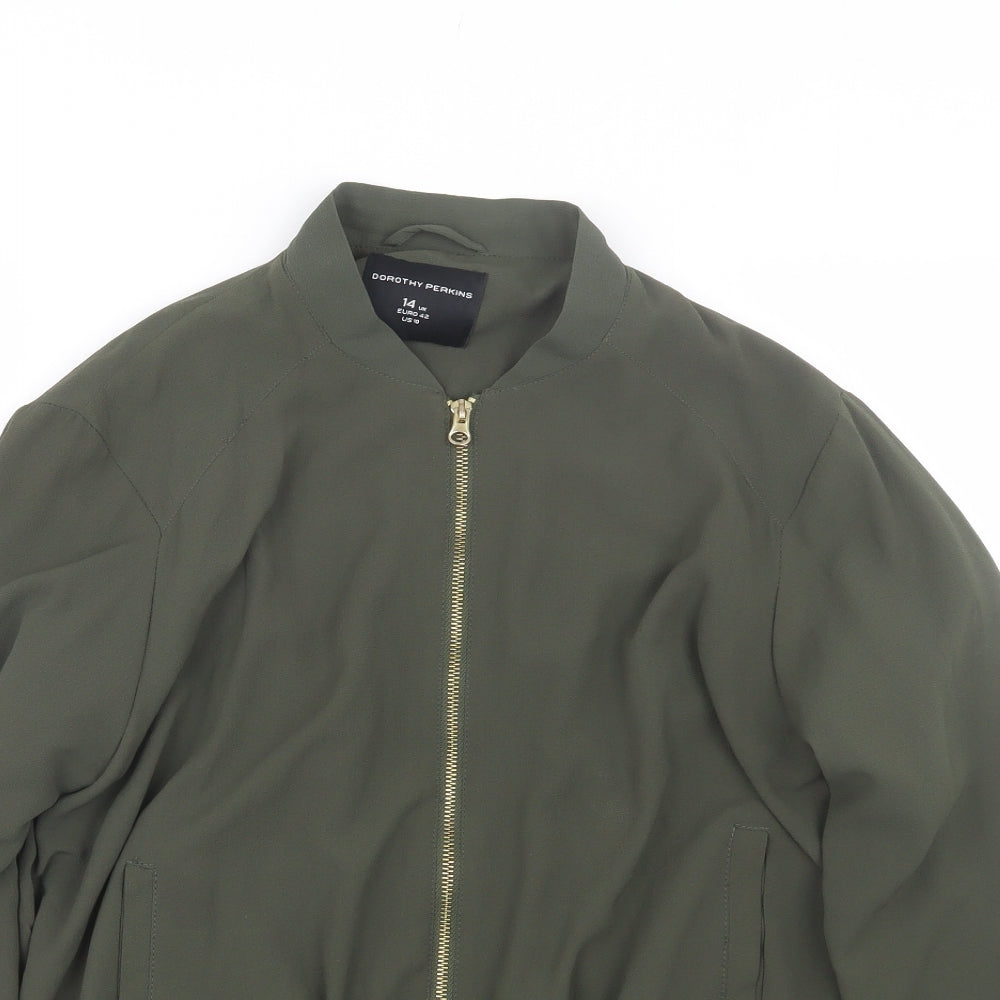 Dorothy Perkins Womens Green   Jacket Coat Size 14