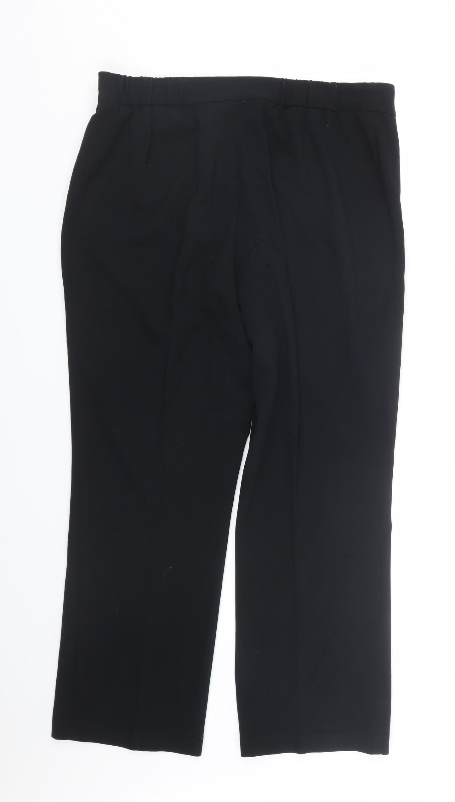 M&S Womens Black   Trousers  Size 14 L26 in