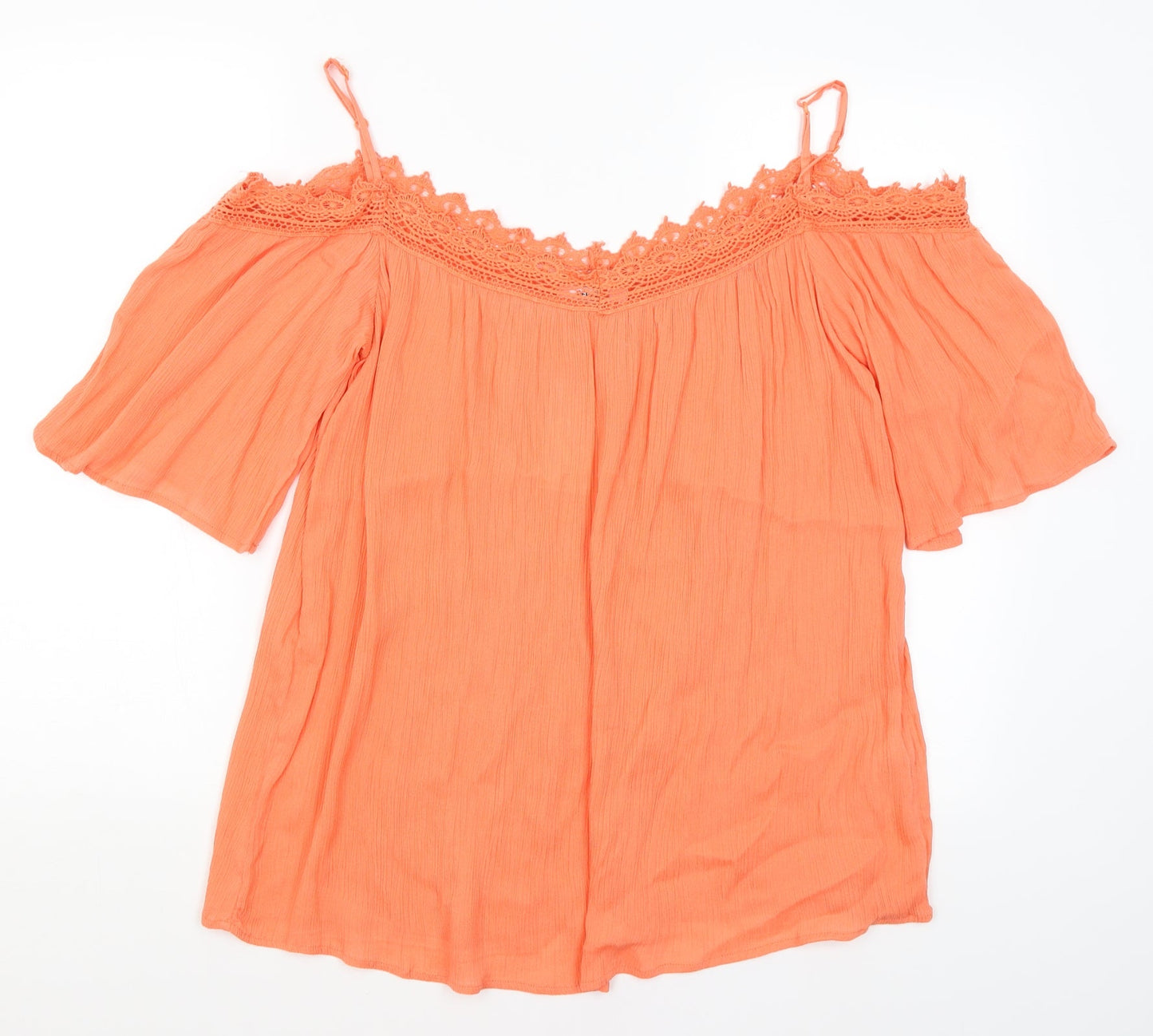 Pep & Co Womens Orange   Basic Blouse Size 10