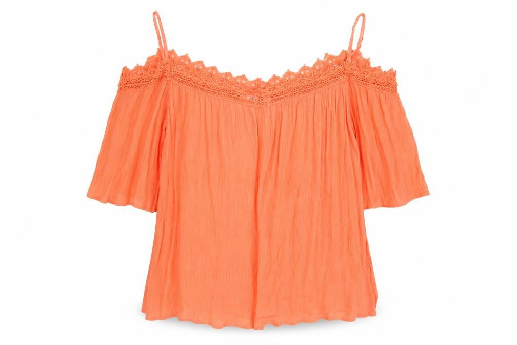 Pep & Co Womens Orange   Basic Blouse Size 10
