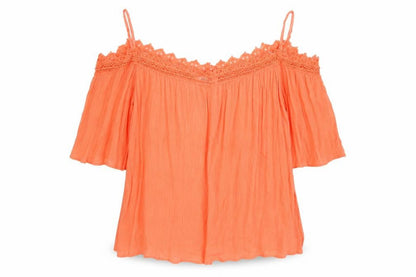Pep&Co Womens Orange   Basic Blouse Size 10