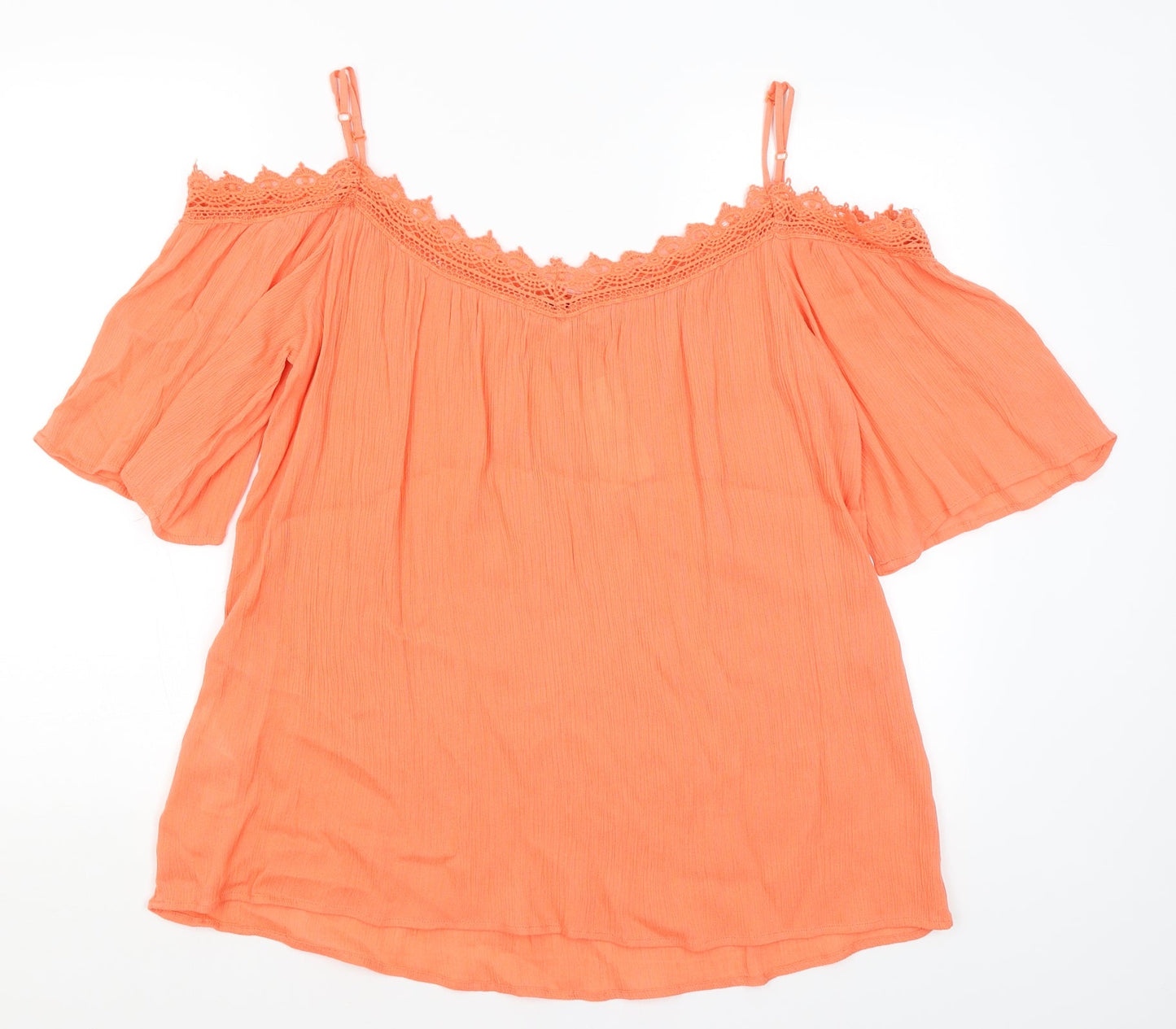 Pep & Co Womens Orange   Basic Blouse Size 10