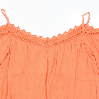 Pep&Co Womens Orange   Basic Blouse Size 10