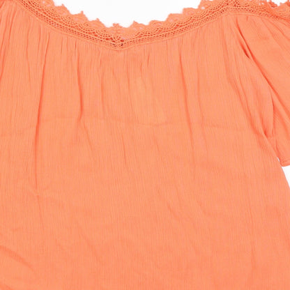 Pep&Co Womens Orange   Basic Blouse Size 10
