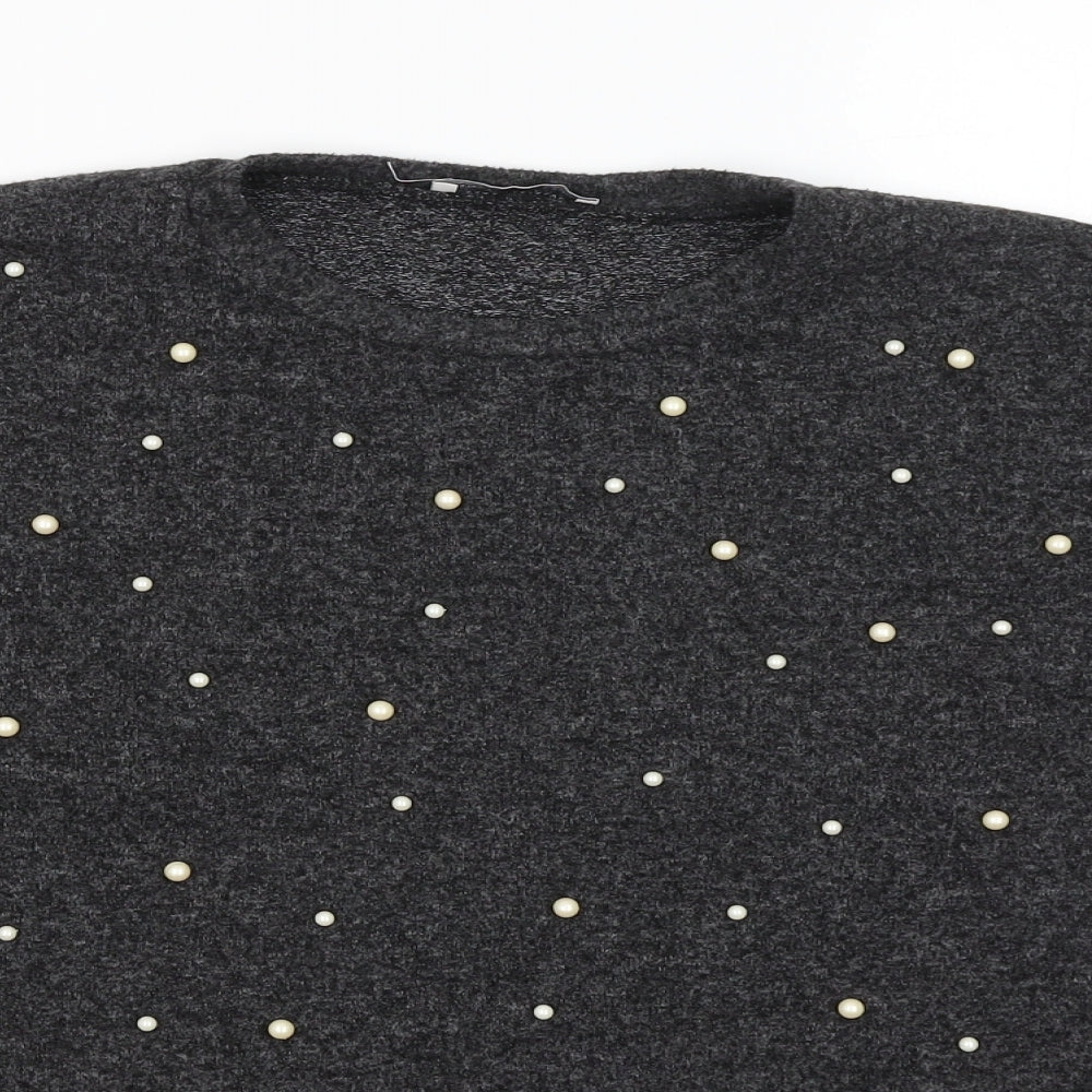 Zara Womens Grey   Pullover Jumper Size S