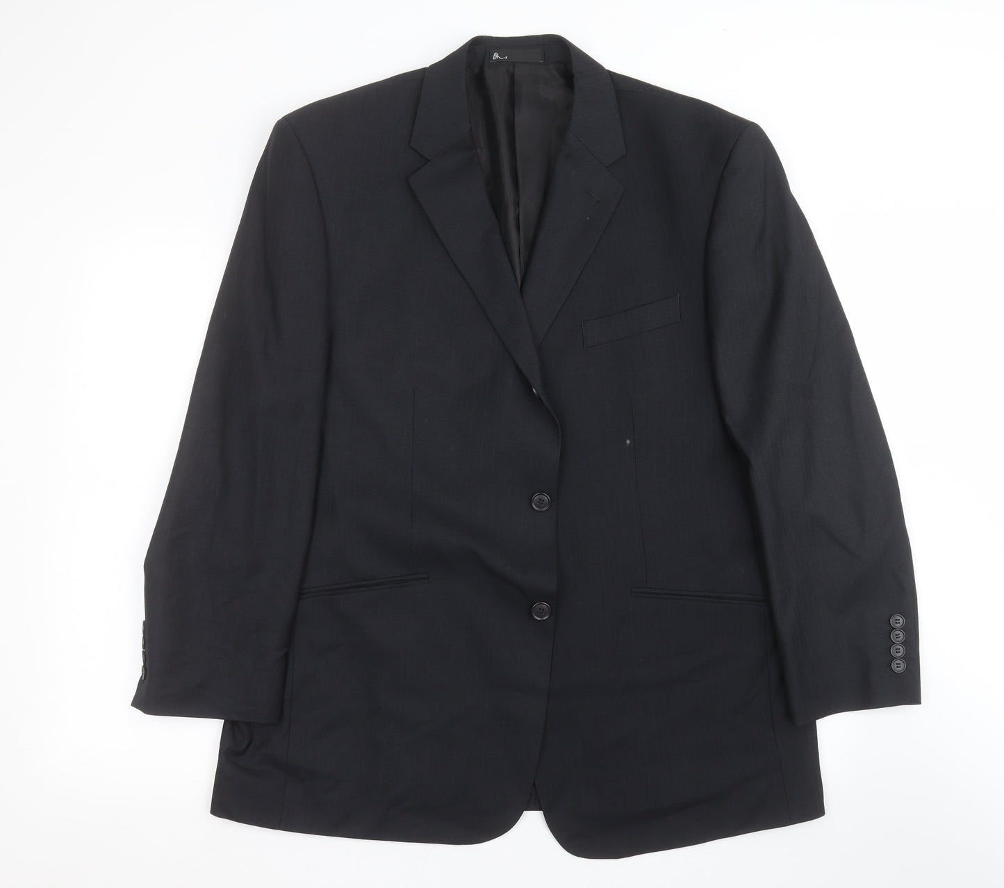 BHS Mens Black Striped  Jacket Suit Jacket Size 44