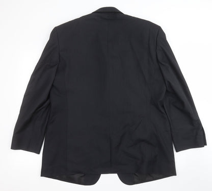 Preloved BHS Mens Black Striped  Jacket Suit Jacket Size 44 - Back