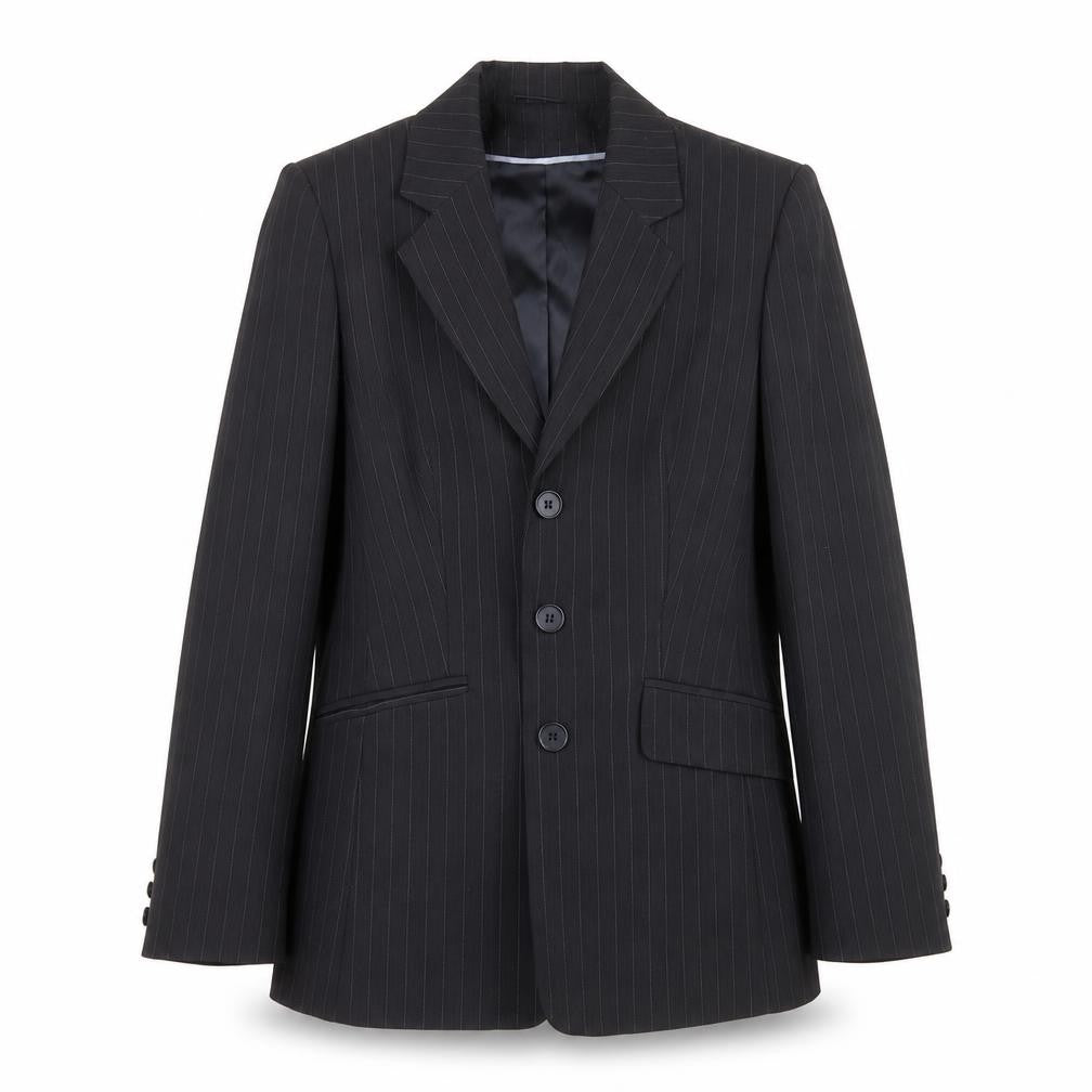 Primark Womens Black Striped  Jacket Suit Jacket Size 12