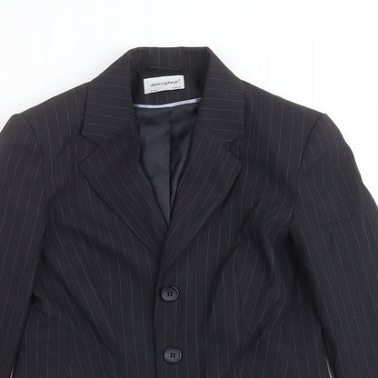 Primark Womens Black Striped  Jacket Suit Jacket Size 12