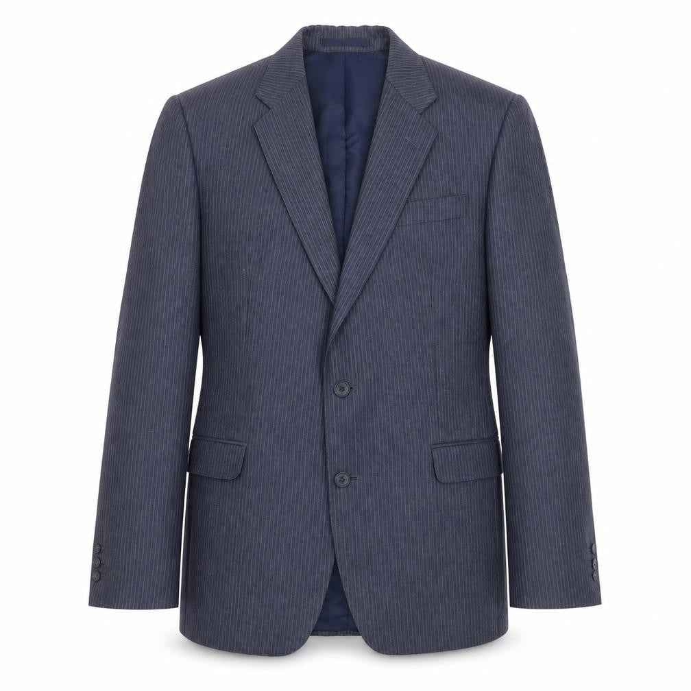 GREENWOODS Mens Blue Striped  Jacket Suit Jacket Size 40