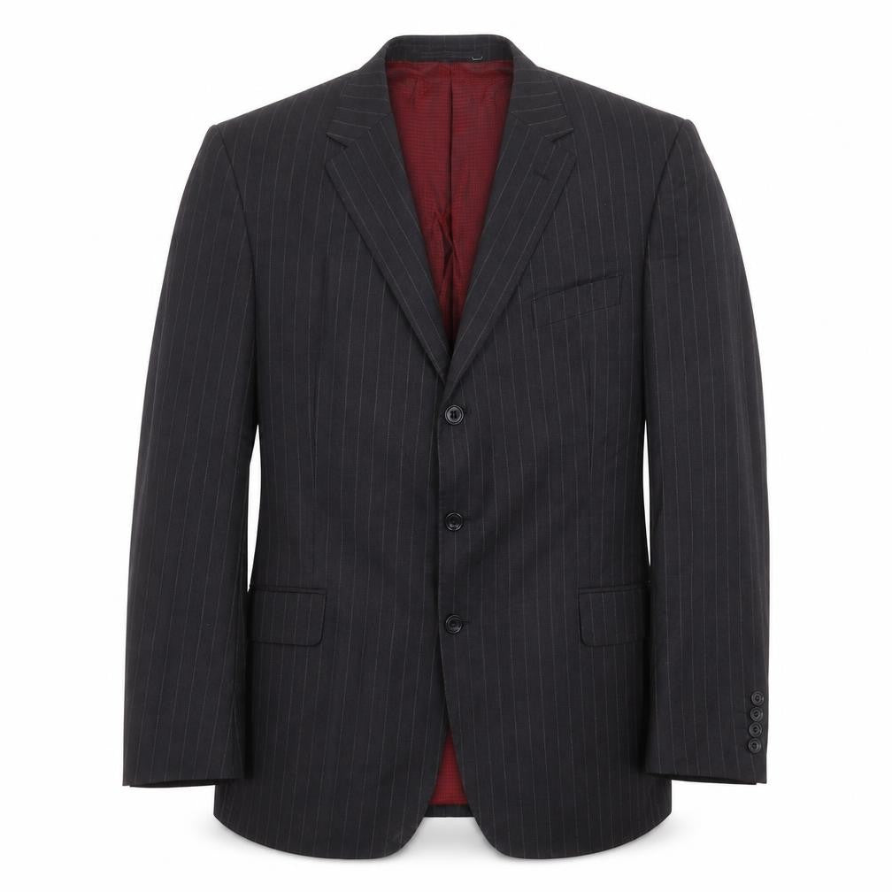 Marks & Spencer Mens Grey Striped  Jacket Suit Jacket Size 44