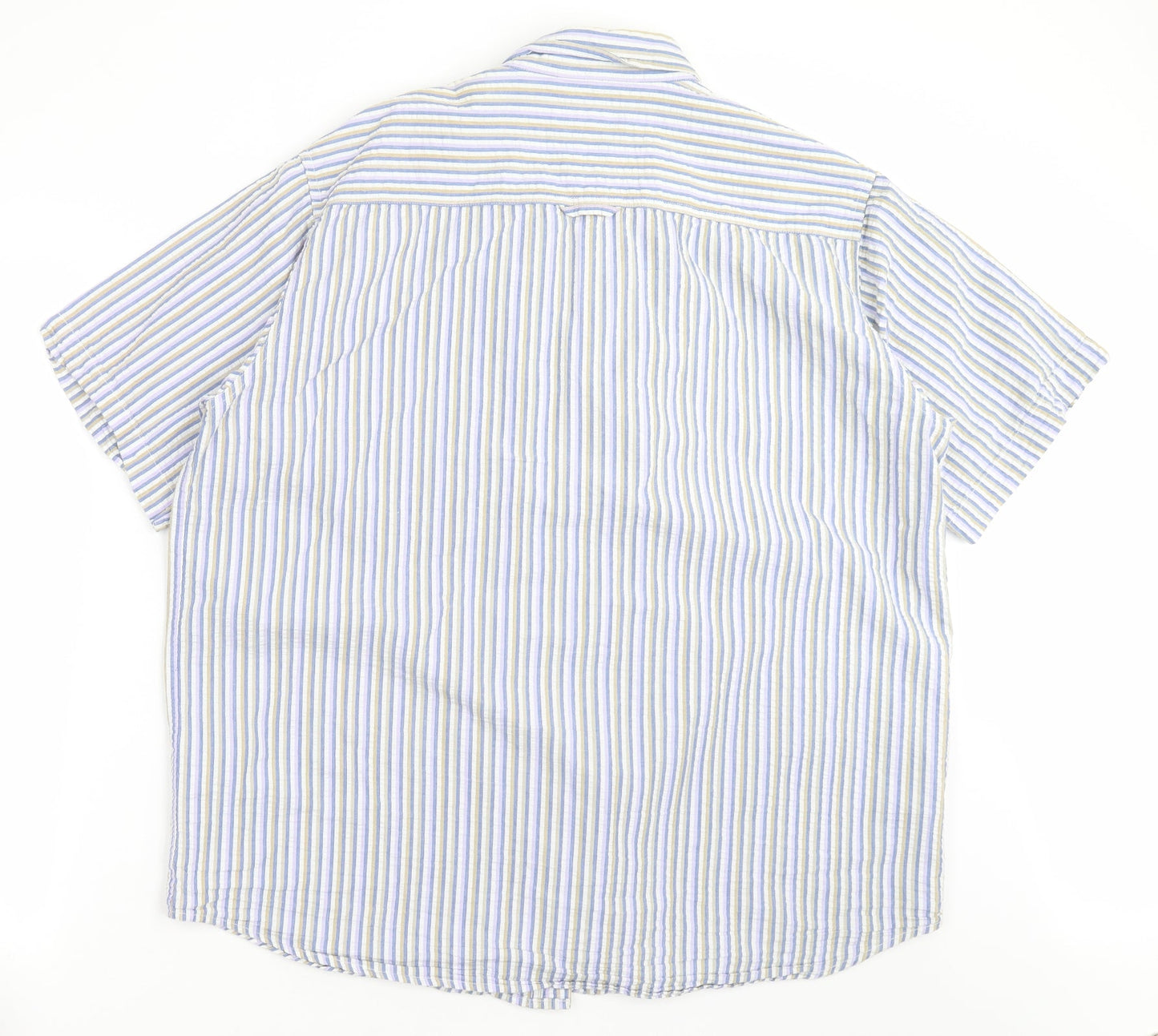 Cotton Traders Mens Blue Striped   Button-Up Size XL