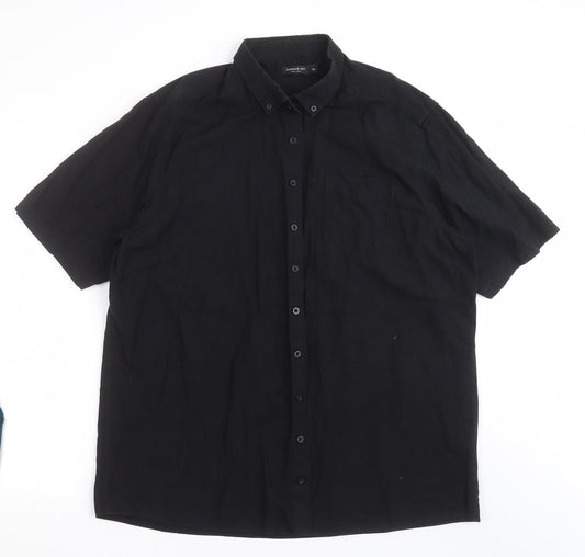 CAPSULE Mens Black    Button-Up Size XL