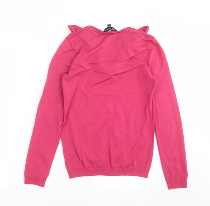 Preloved Dorothy Perkins Womens Pink  Knit Pullover Jumper Size 10 - Back