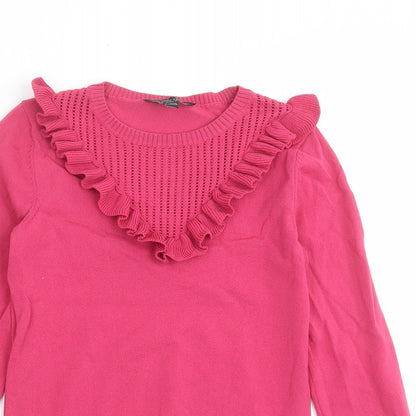 Preloved Dorothy Perkins Womens Pink  Knit Pullover Jumper Size 10 - Detail