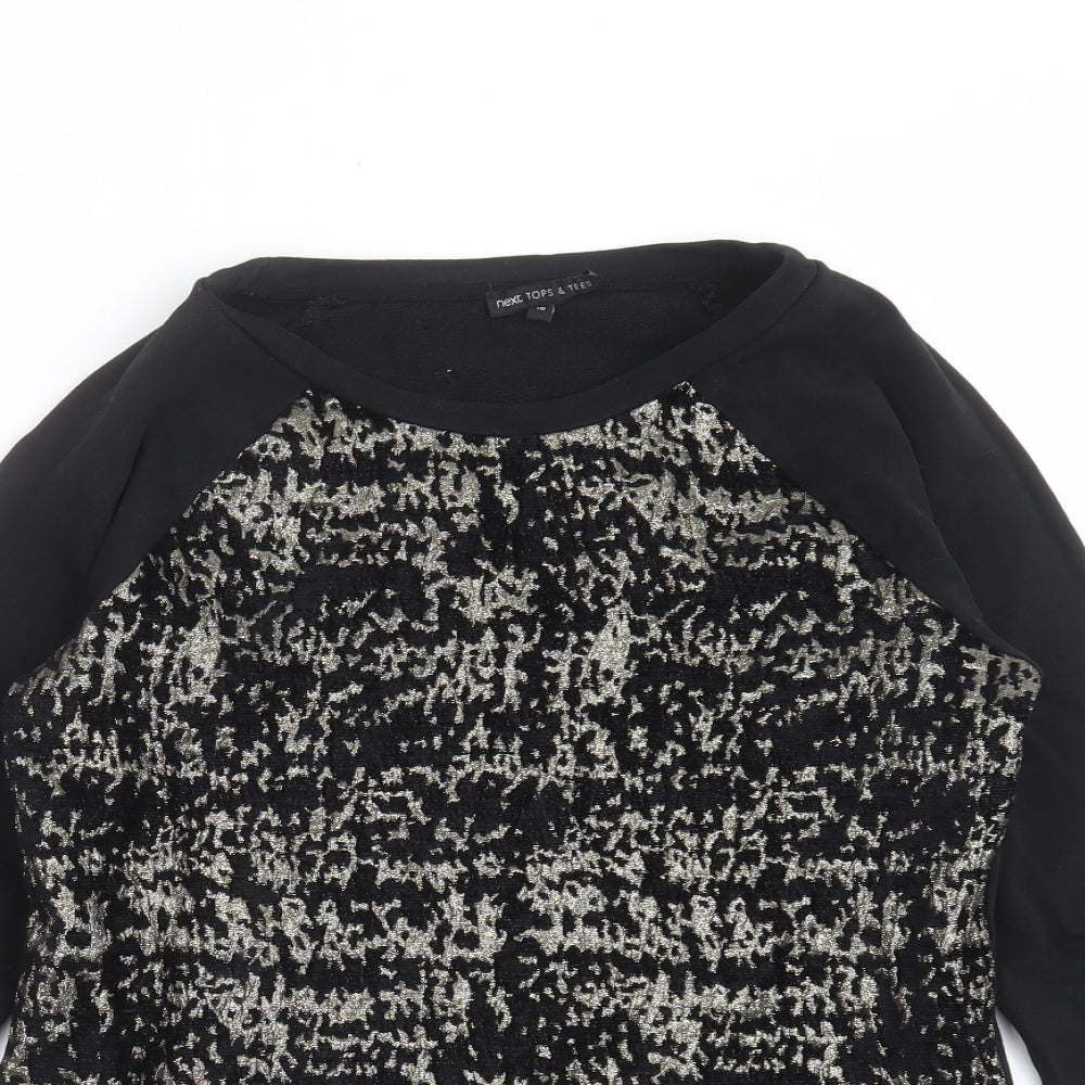 NEXT Womens Black   Pullover Sweatshirt Size 10