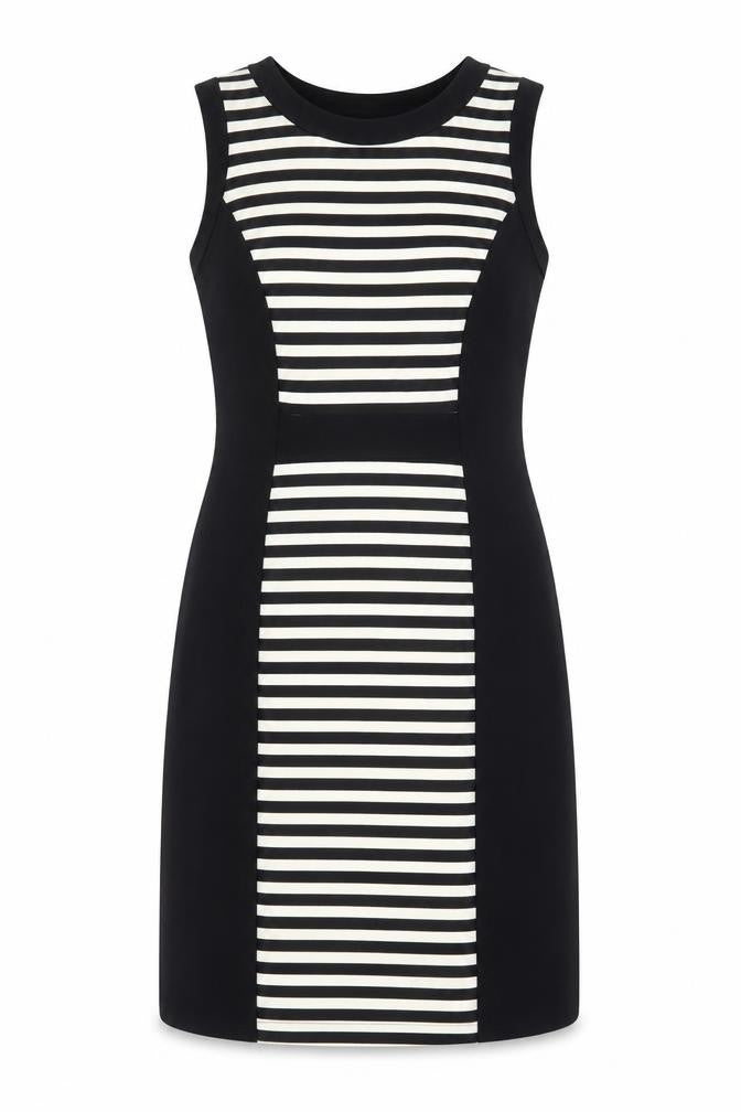 Kaleidoscope Womens Black Striped  Shift  Size 12