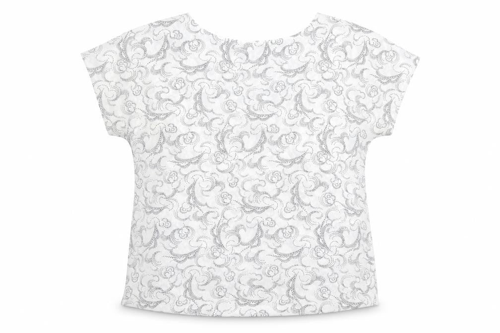 Marks & Spencer Womens White Geometric  Basic Blouse Size 12