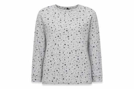 Peacocks Womens Grey Geometric Knit Pullover Jumper Size 10  - Star Pattern