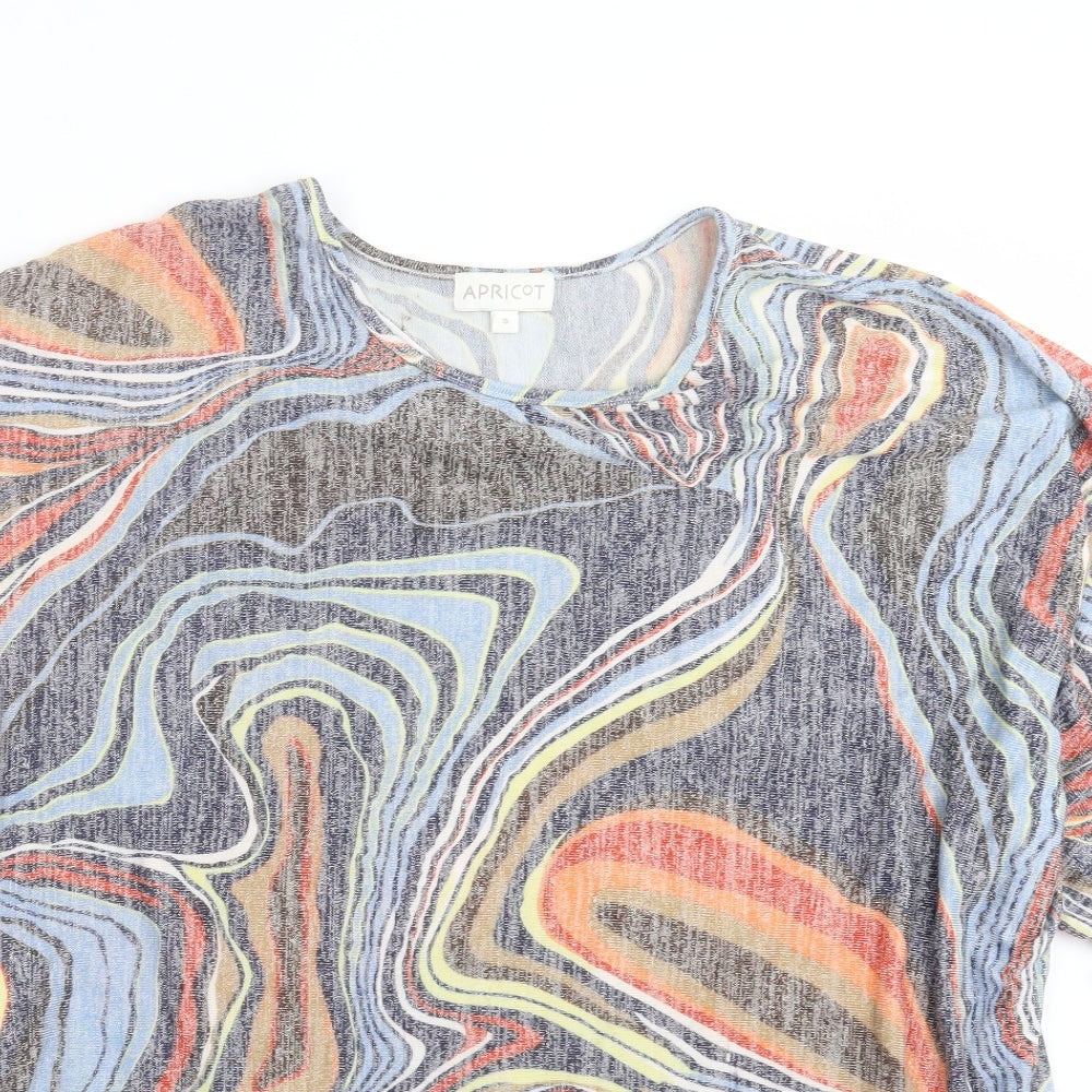 Apricot Womens Multicoloured Geometric Knit Pullover Jumper Size S