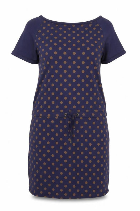 La Redoute Womens Blue Polka Dot  T-Shirt Dress  Size 12