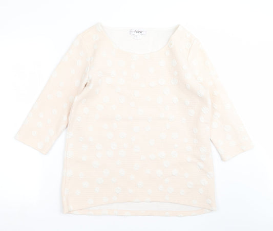 Tesini Womens Pink Geometric  Pullover Jumper Size 14