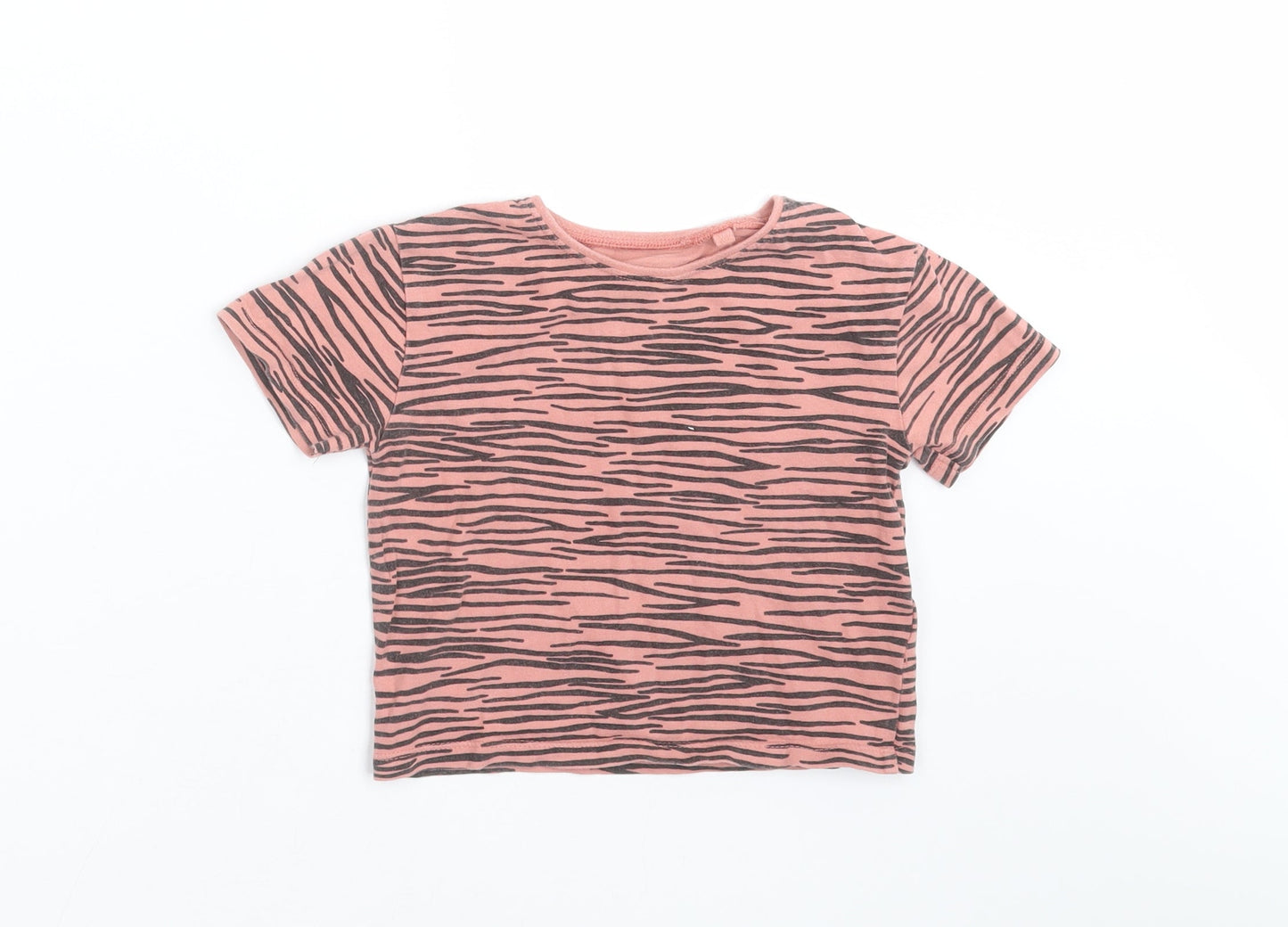 NEXT Girls Pink Geometric  Basic T-Shirt Size 12-18 Months