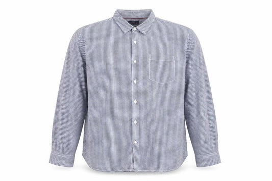Easy Mens Blue Check   Button-Up Size 2XL