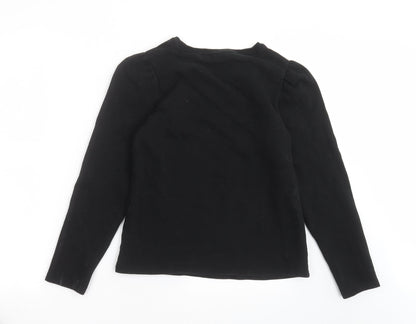 Preloved NEXT Girls Black   Pullover Sweatshirt Size 13 Years  - mickey mouse - Back