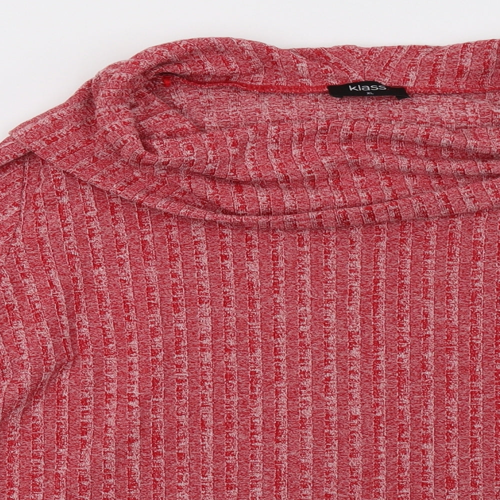 Klass Womens Pink   Pullover Sweatshirt Size XL