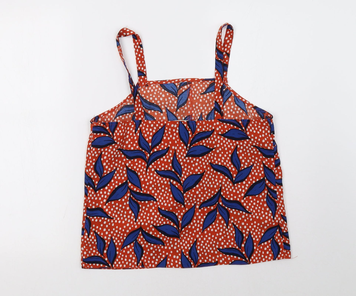 George Womens Orange Polka Dot  Basic Tank Size 10