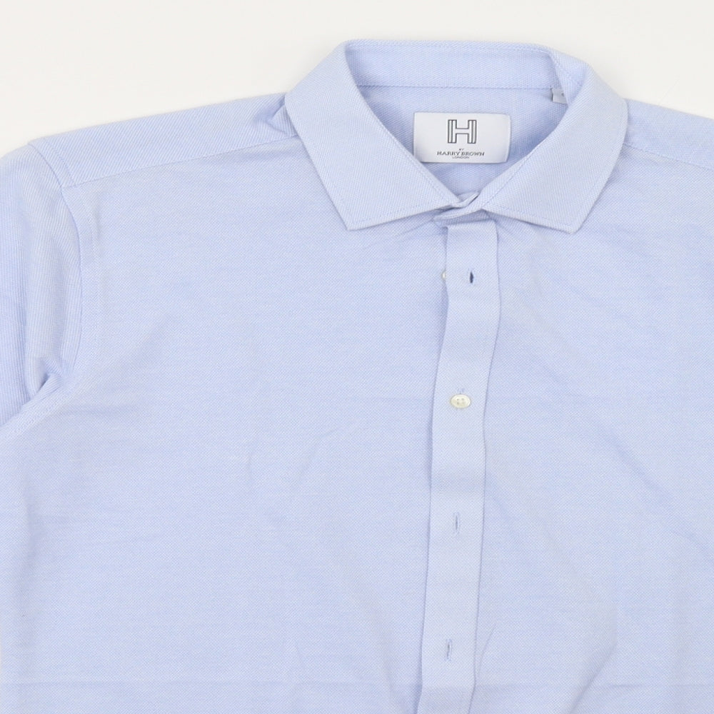 Harry Brown Mens Blue    Button-Up Size S