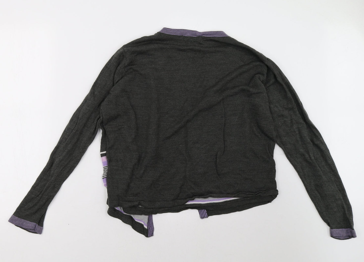 EWM Womens Purple Striped  Pullover Sweatshirt Size 16