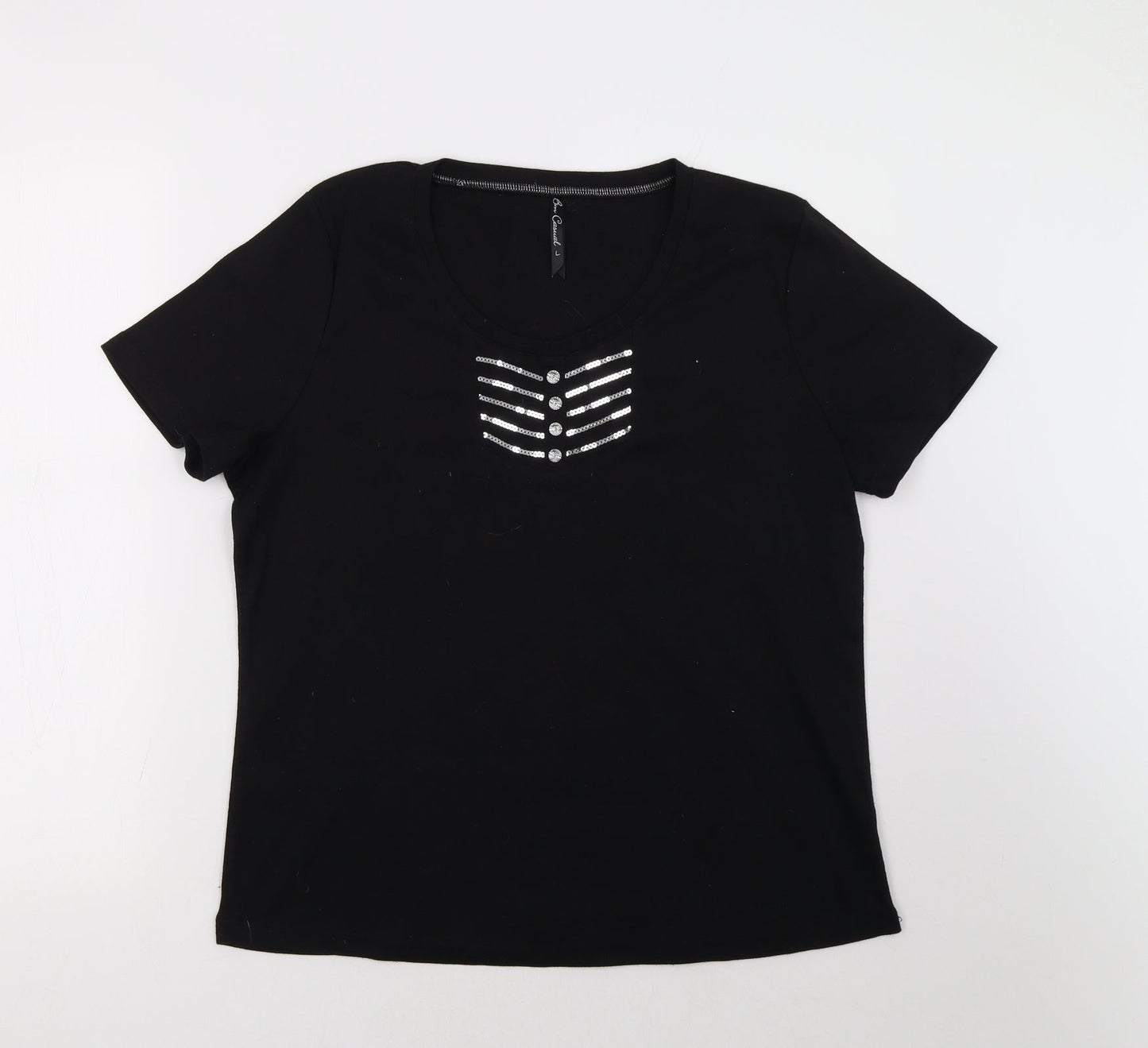 BM Womens Black   Basic T-Shirt Size L