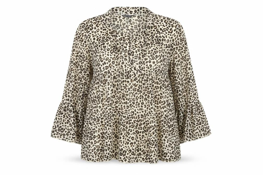 SheIn Womens Multicoloured Animal Print  Basic Blouse Size XL