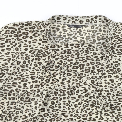 SHEIN Womens Multicoloured Animal Print  Basic Blouse Size XL