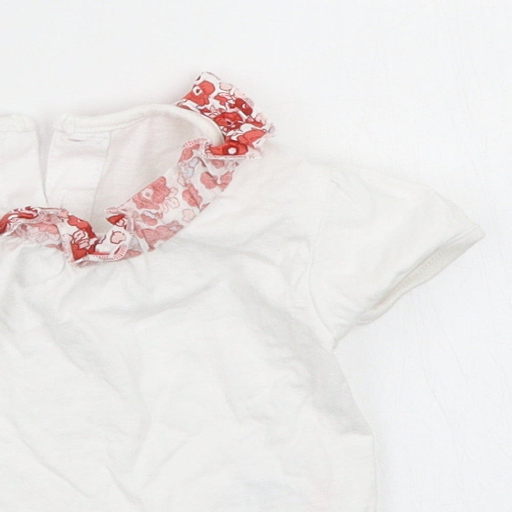 Matalan Girls White   Basic T-Shirt Size 0-3 Months