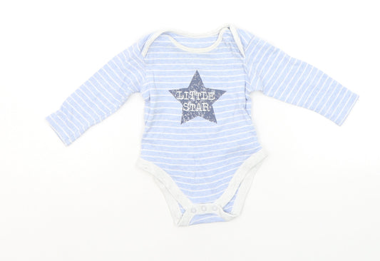 George Baby Blue Striped  Babygrow One-Piece Size 6-9 Months