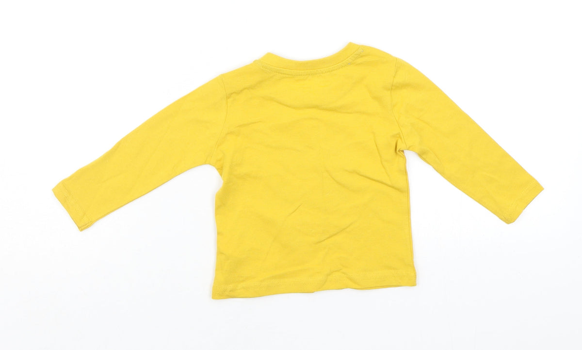 Primark Boys Yellow   Basic T-Shirt Size 6-9 Months