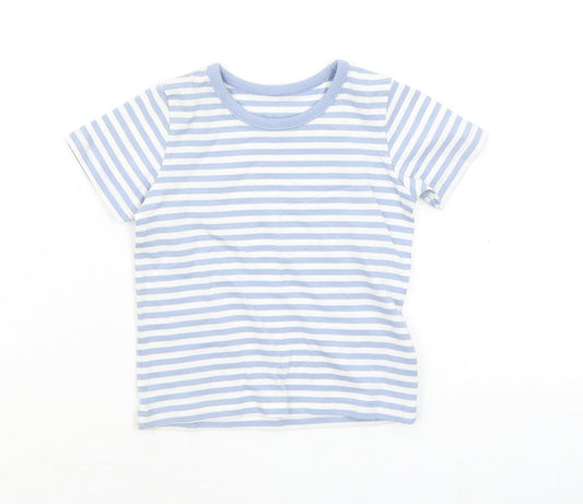 George Baby Blue Striped  Basic T-Shirt Size 3-6 Months