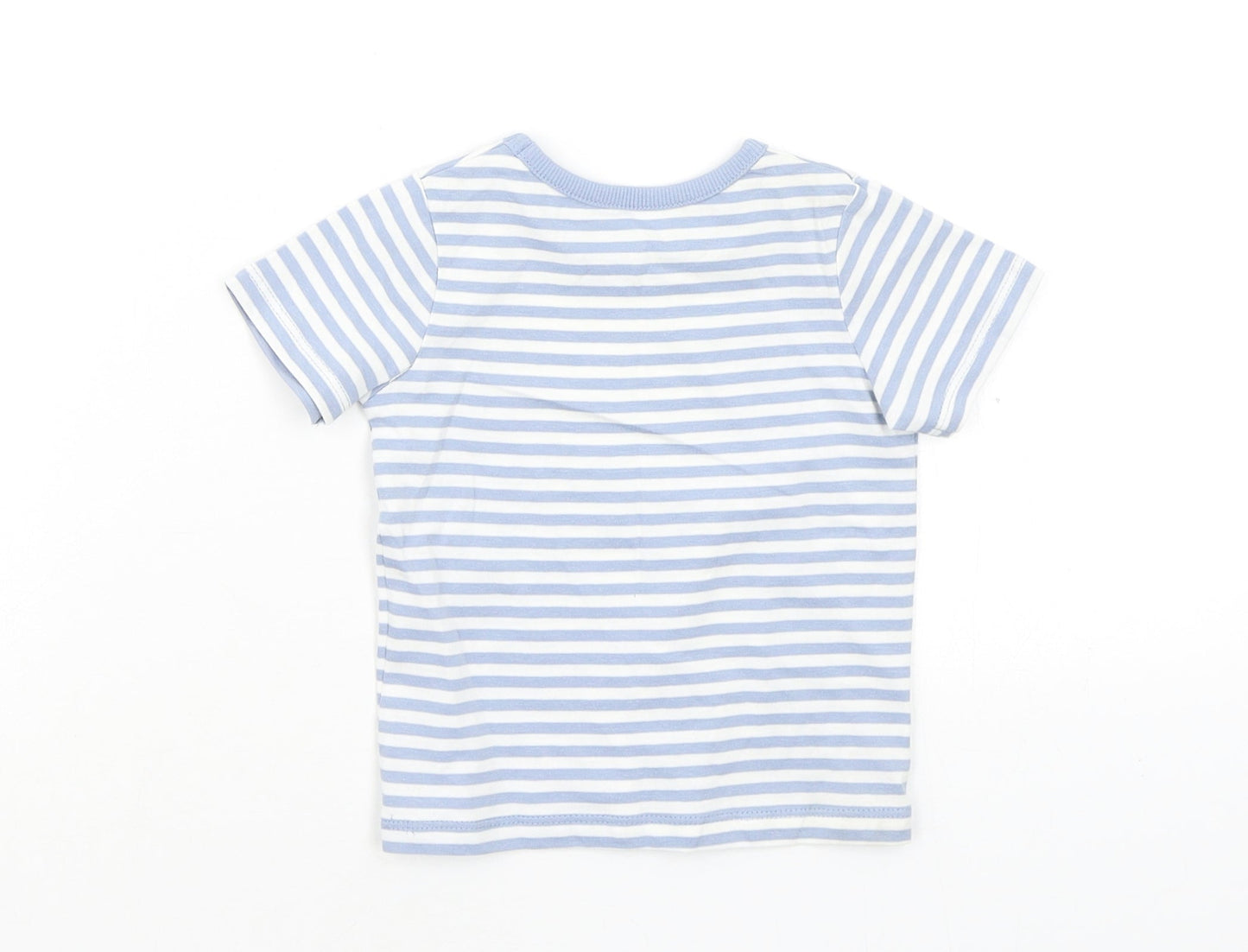 George Baby Blue Striped  Basic T-Shirt Size 3-6 Months