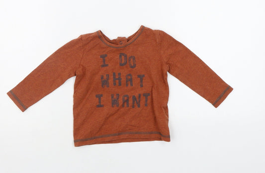 NEXT Baby Brown   Basic T-Shirt Size 6-9 Months
