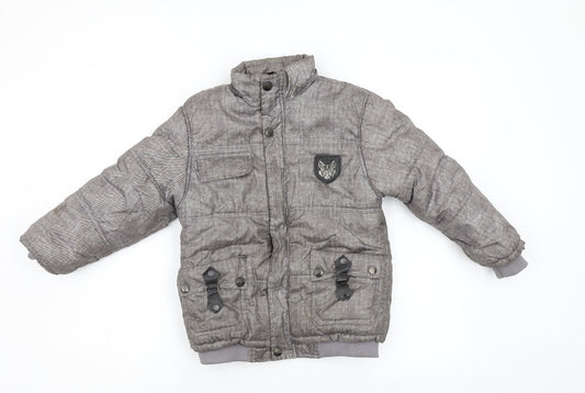 Exit Womens Grey   Puffer Jacket Coat Size 8