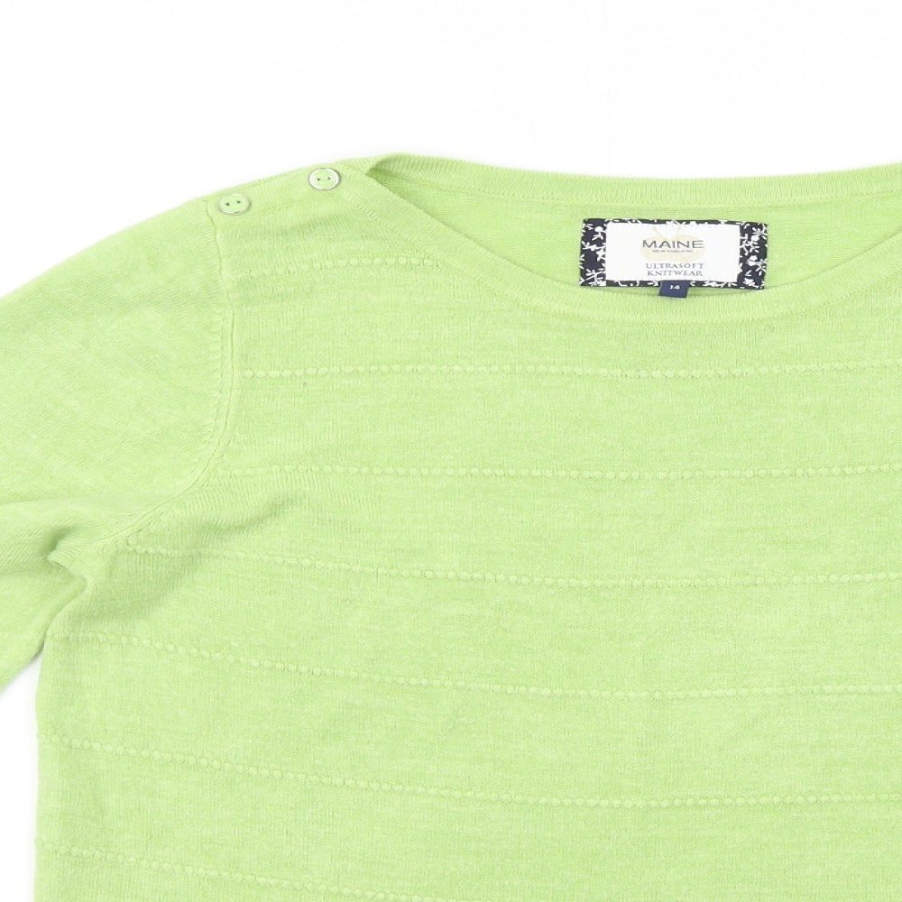 Debenhams Womens Green   Pullover Jumper Size 14