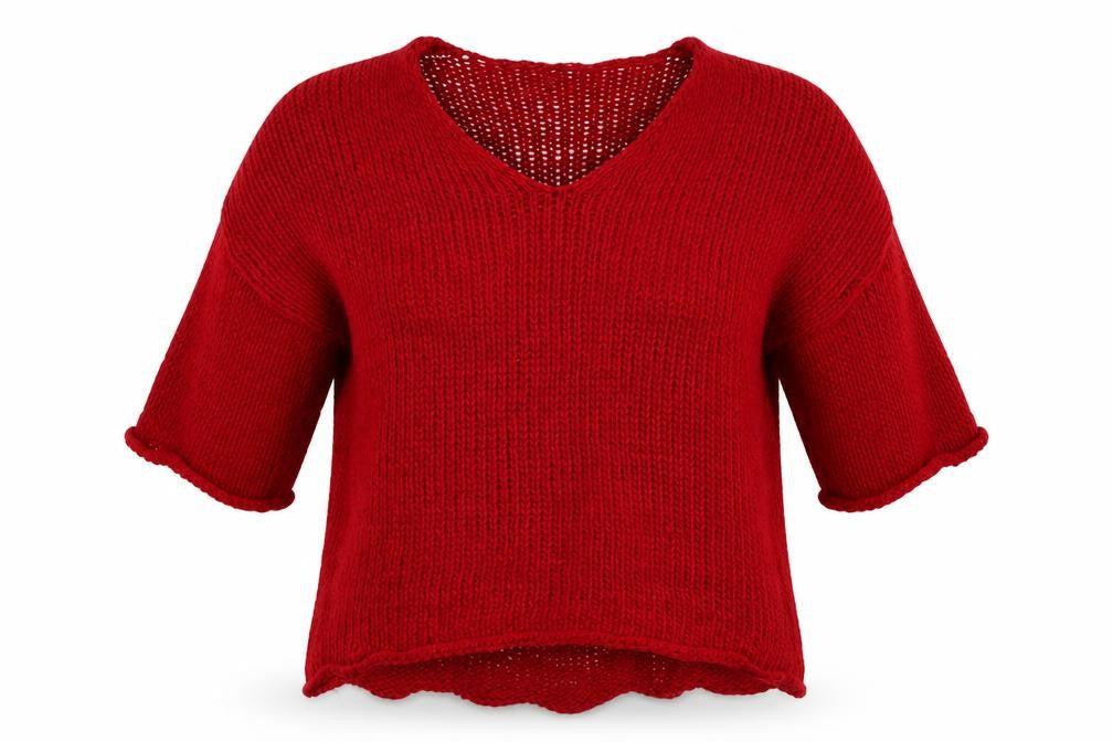 Preworn  Womens Red   Pullover Jumper Size 6  - oversize