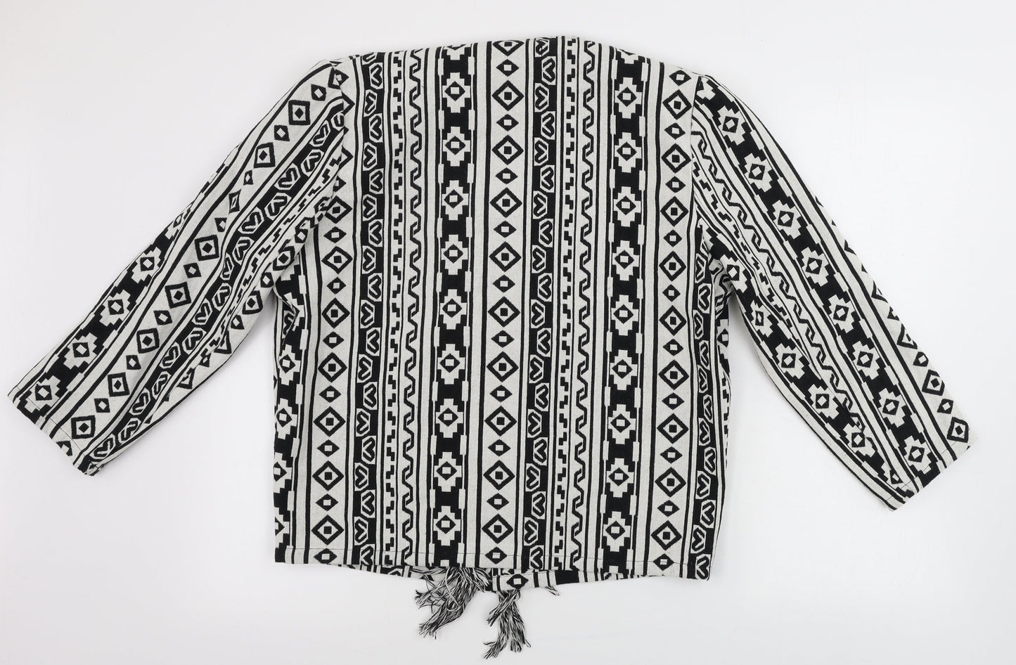 Atmosphere  Womens White Geometric  Cardigan Jumper Size 16