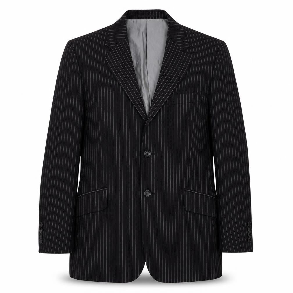Charlton Gray   Mens Black Striped  Jacket Blazer Size 40